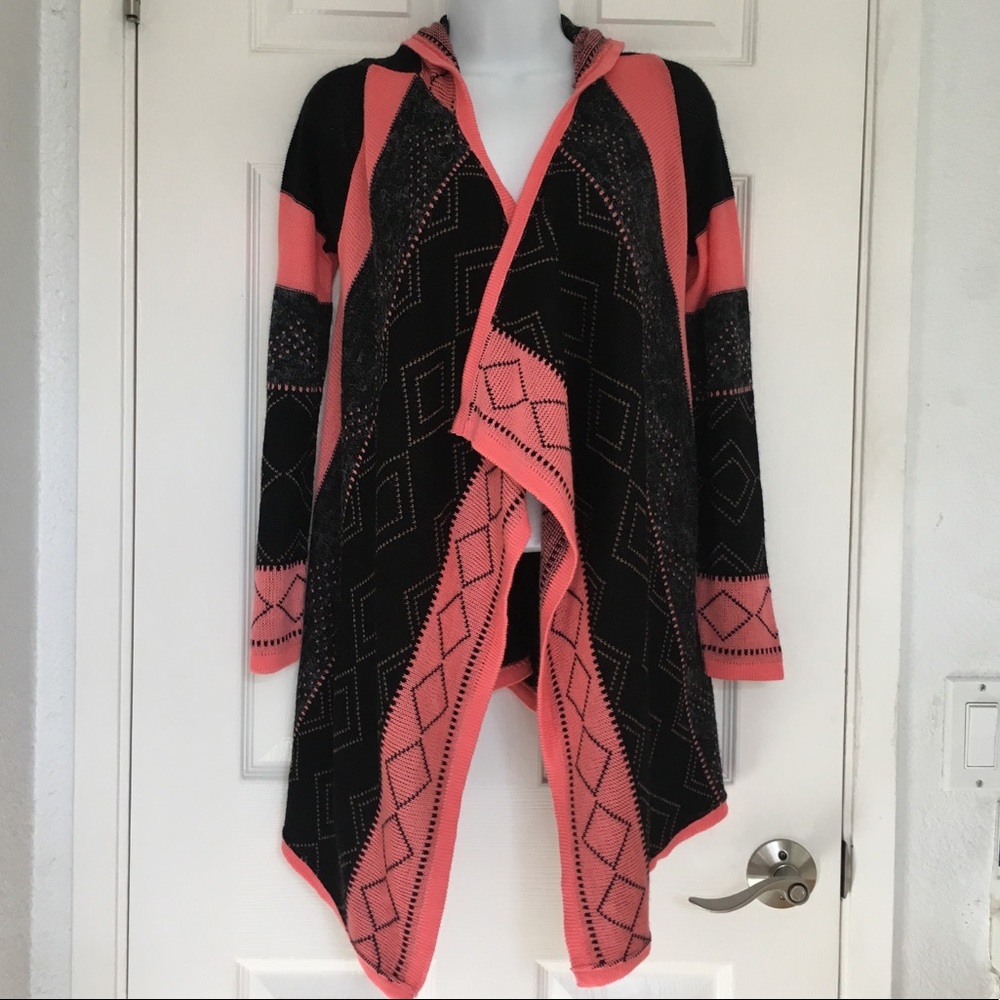 Full Tilt Women Hooded Cardigan, Sweater Size XS